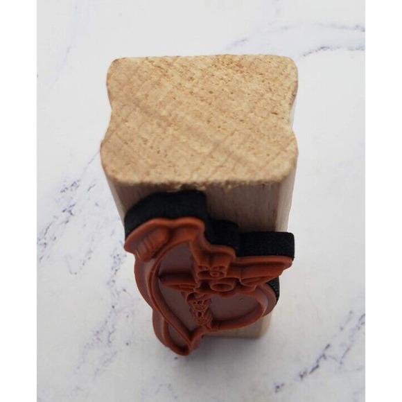 Mary Engelbreit Spring Gardening Sun Hat Wood Mounted Rubber Stamp - Picture 3 of 7